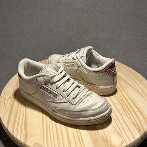 Reebok W8 UK5.5 Cheetah Print Leopard Vintage Classic Women Casual H67805